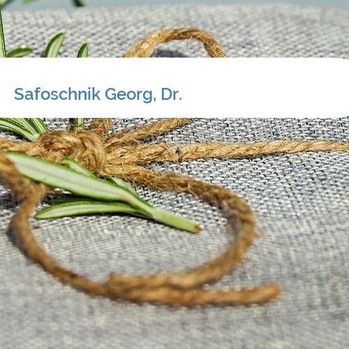 Bild Safoschnik Georg, Dr.