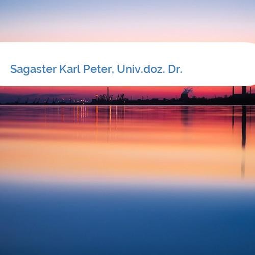 Bild Sagaster Karl Peter, Univ.doz. Dr.