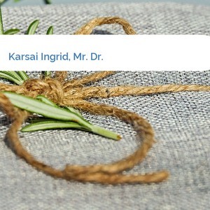 Bild Karsai Ingrid, Mr. Dr. mittel