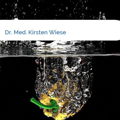 Bild Dr. Med. Kirsten Wiese