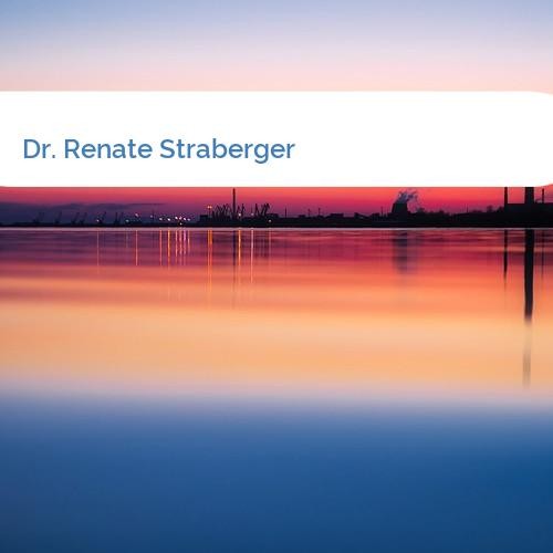 Bild Dr. Renate Straberger