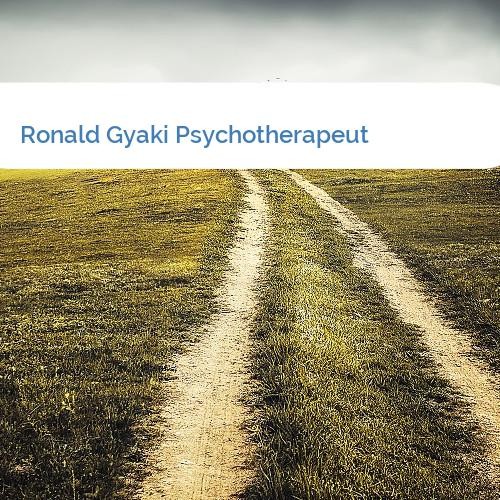 Bild Ronald Gyaki Psychotherapeut