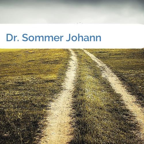 Bild Dr. Sommer Johann