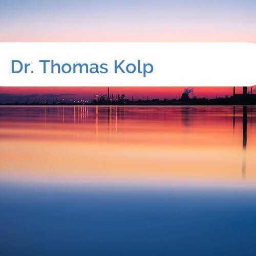 Bild Dr. Thomas Kolp