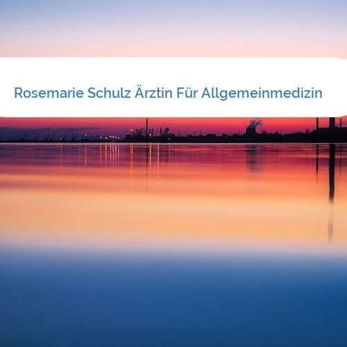 Bild Rosemarie Schulz Ärztin Für Allgemeinmedizin